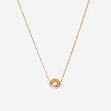 Spot 10K Necklace w. 2,5mm Moonstone