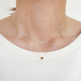 Spot 10K Necklace w. 2,5mm Sapphire