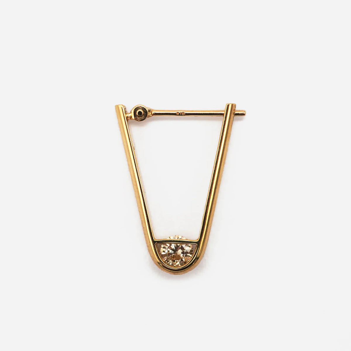 Tipp l 18K Gold Ohrring w. Diamanten