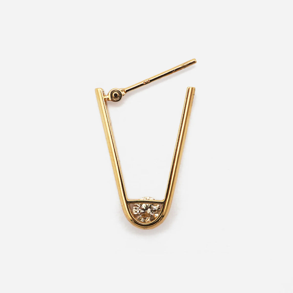 Tipp l 18K Gold Ohrring w. Diamanten