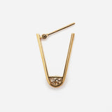 Tip L 18K Gold Earring w. Diamonds