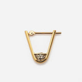 Tip S 18K Gold Earring w. Diamonds