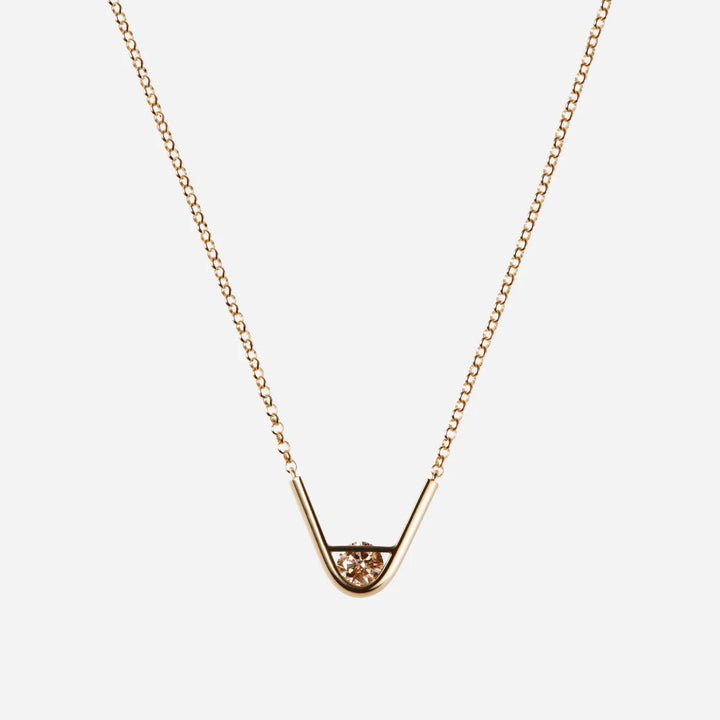 Tipp 18k Gold Halskette w. Diamant
