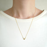 Tip 18K Gold Necklace w. Diamond
