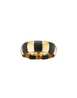 Hanna gestreift 18k goldener Ring