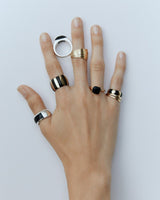 Petal 18K Gold Ring w. 3ct Mpingo Wood