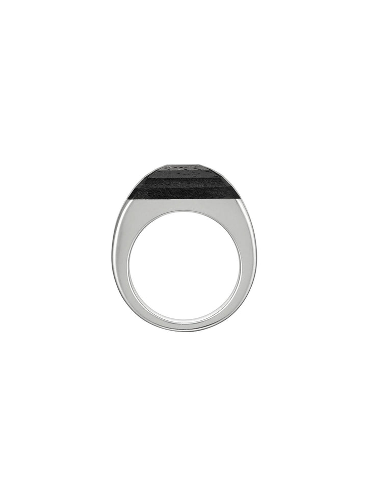 Bond Silver Ring w. Mpingo Wood
