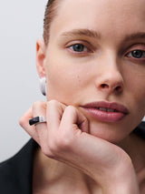 Bond Silver Ring w. Mpingo Wood