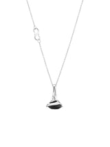 Drizzle Silver Pendant w. 3ct Mpingo Wood