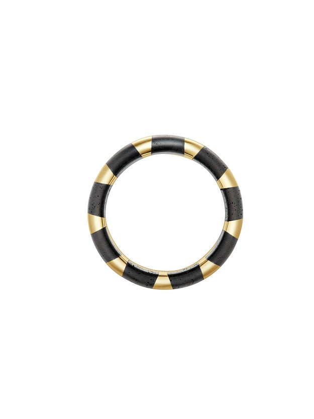 Isadora Striped 18K Gold Ring