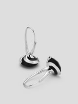 Mist Silver Earring w. 3ct Mpingo Wood