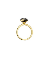 Petal 18K Gold Ring w. 3ct Mpingo Wood
