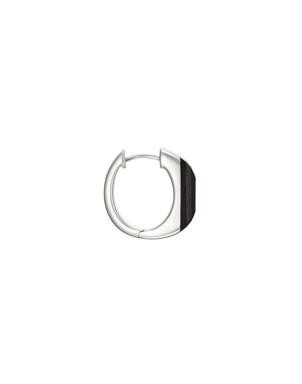 Resonance Silver Earring w. Mpingo Wood