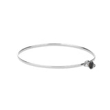 Never Knew Silver Bangle w. Diamond
