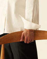 Never Knew Silver Bangle w. Diamond