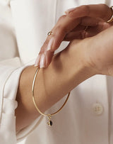 Never Knew Silver Bangle w. Diamond