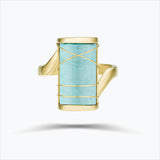 Karura 18k Gold Ring w. Aquamarin