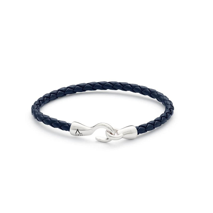 Blå Single Bolo Læder Bracelet