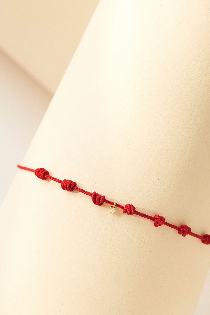 Lucky 18K Gold Bracelet w. Lab-Grown Diamond