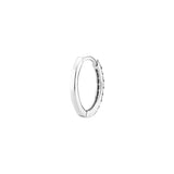 Lamarr 10 14K White Gold Huggie w. Lab-Grown Diamonds