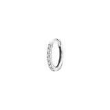 Lamarr 8 14K White Gold Huggie w. Lab-Grown Diamonds