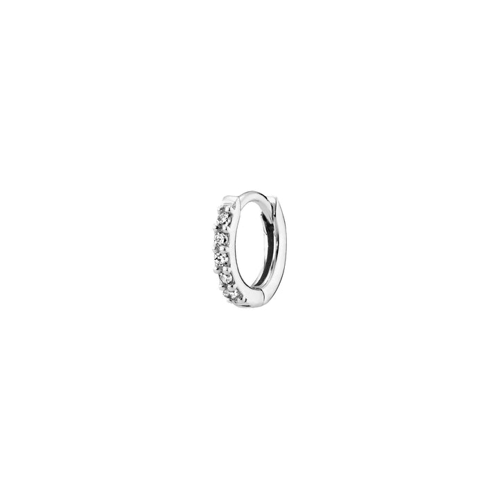 Lamarr 6 14K Hvidguld Huggie m. Lab-Grown Diamanter