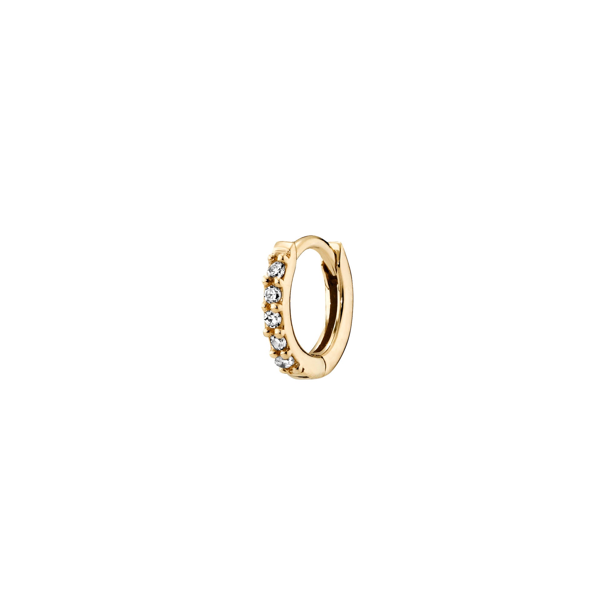 Lamarr 6 14K Gold Huggie W. Diamanten gewachsen