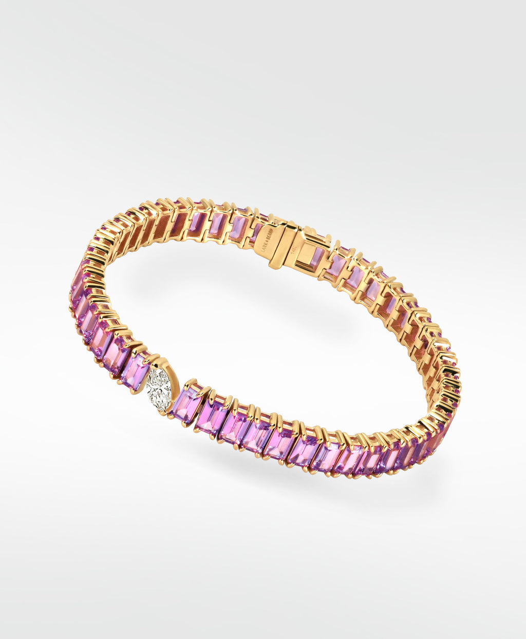 Veto Lux 14K Gold Bracelet w. Lab-Grown Diamond & Sapphires