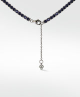 Veto Lux Eternity 14K Gold Halsketten w. Diamant & Saphir aus dem Labor