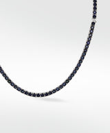 Veto Lux Eternity 14K Gold Halsketten w. Diamant & Saphir aus dem Labor