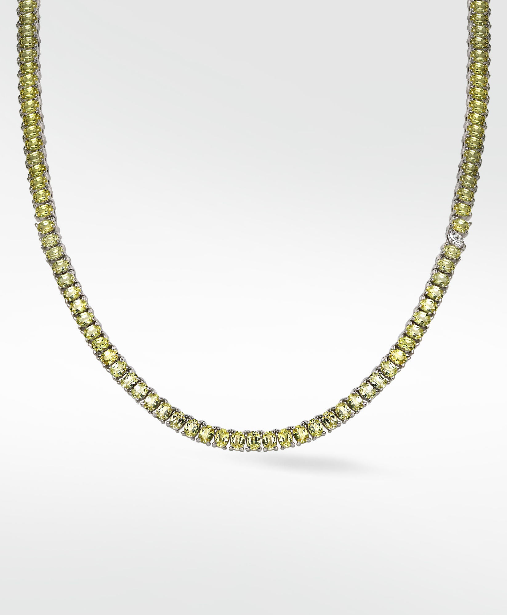Veto Lux Oval 14K Gold Necklace w. Lab-Grown Diamonds & Sapphires