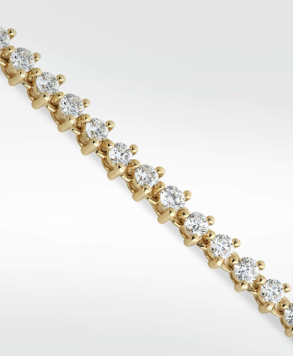 Modernist Long Drop 14K Gold Tennis Earrings & w. Lab-Grown Diamonds