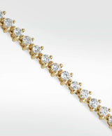 Modernist Long Drop 14K Gold Tennis Earrings & w. Lab-Grown Diamonds
