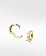 Veto Small 14K Guld Hoop m. Lab-Grown Diamanter & Safirer