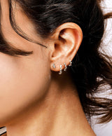 Veto Large 14K Hvidguld Hoop m. Lab-Grown Diamanter & Safirer