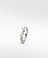 Veto Large 14K Hvidguld Hoop m. Lab-Grown Diamanter & Safirer