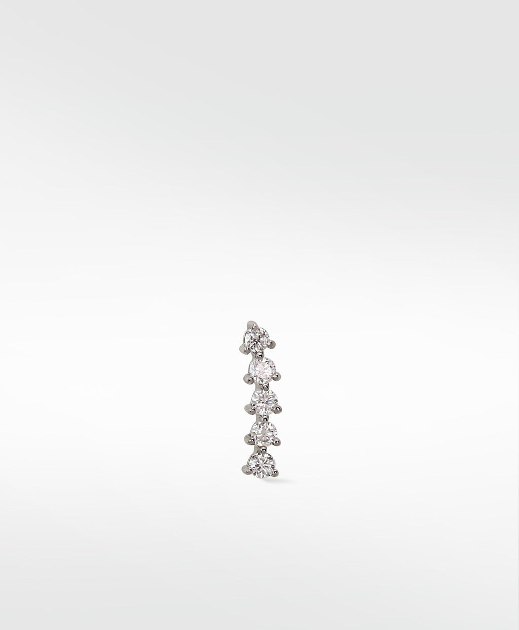 Modernist Tennis 14K Whitegold Stud w. Lab-Grown Diamond