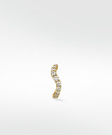 Wavy Diamant 14K Guld Ørering m. Lab-Grown Diamant