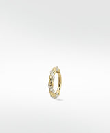Twisted 14K Guld Ørering m. Lab-Grown Diamant
