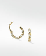 Twisted 14K Guld Ørering m. Lab-Grown Diamant