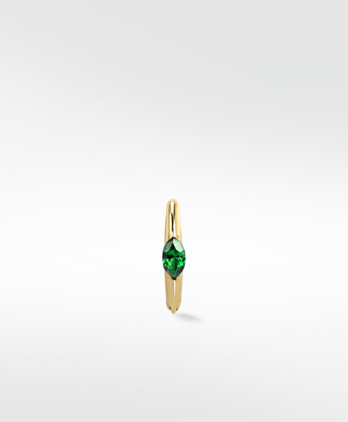 Marquise Set Messer um 14K Gold Hoop w. Smaragd