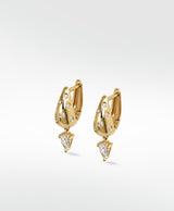 Nocturnal Pear Drop Statement 14K Guld Hoops m. Lab-Grown Diamant