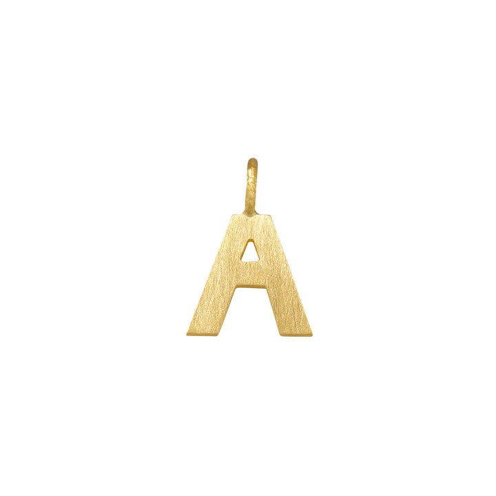 Small Letter A 18K Gold Pendant