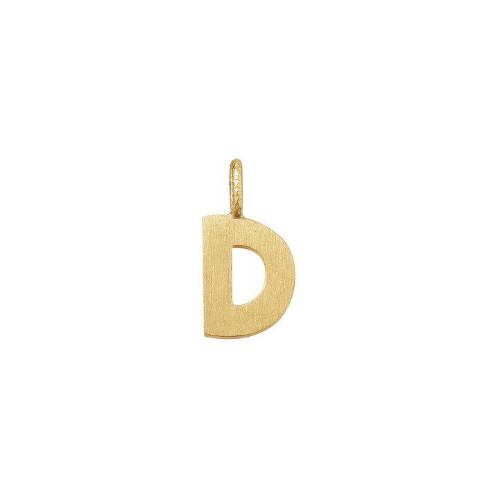 Small Letter D 18K Gold Pendant