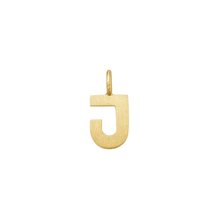 Small Letter J 18K Gold Pendant