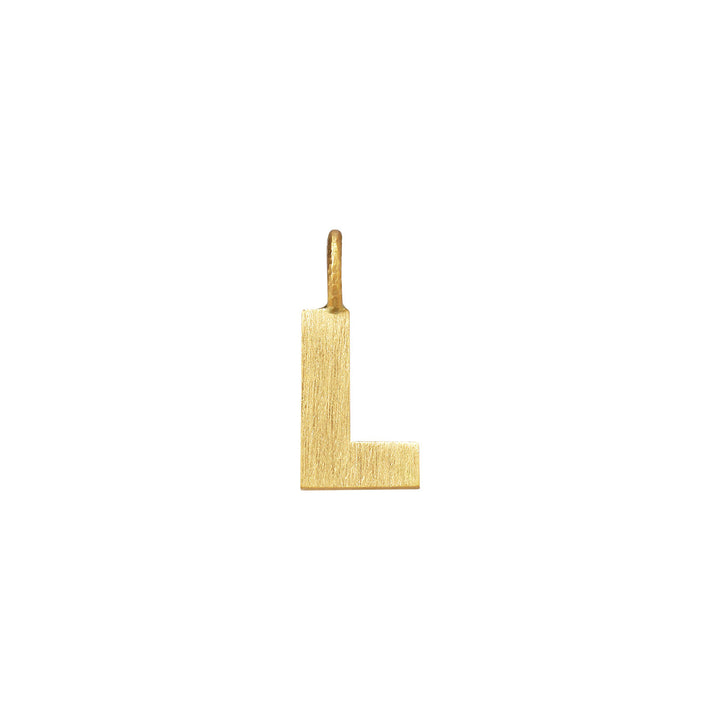 Small Letter L 18K Gold Pendant