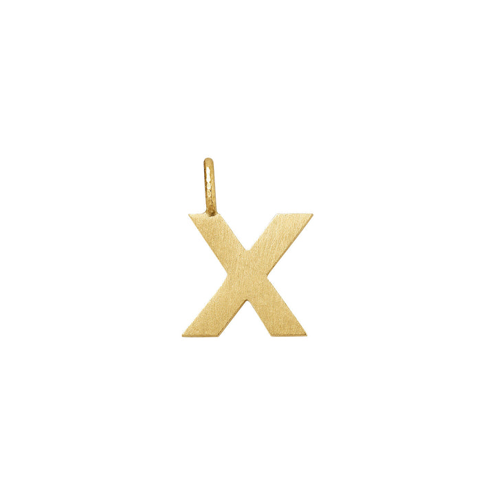 Small Letter X 18K Gold Pendant