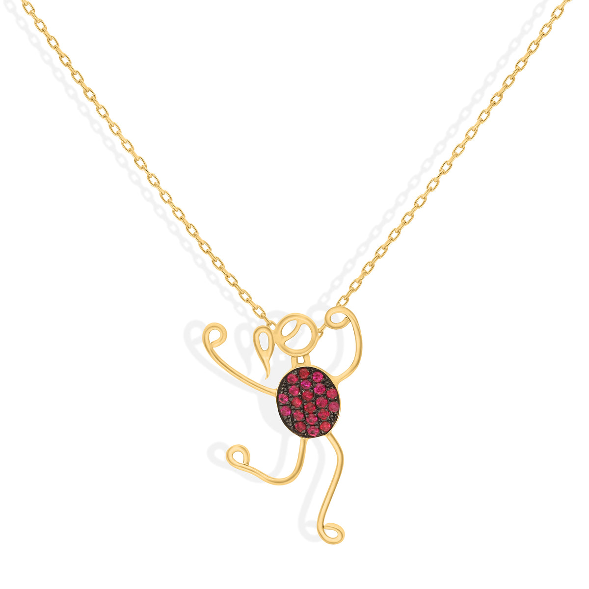 Tania 18k Gold Halskette w. Rubin