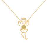 Clara 18K Gold Necklace w. Sapphires