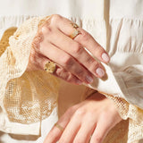 Astro 18K Gold Ring w. Lab-Grown Diamonds